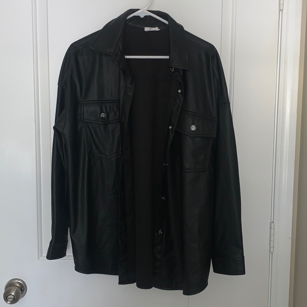 Ardene faux leather shacket